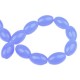 Oval glass beads 15x10mm Blue